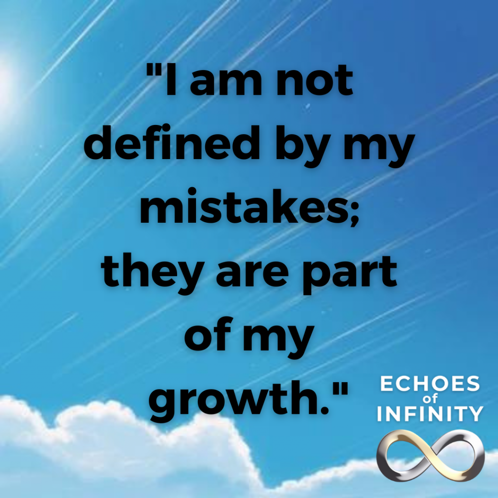 I am not defined by my mistakes; they are part of my growth.